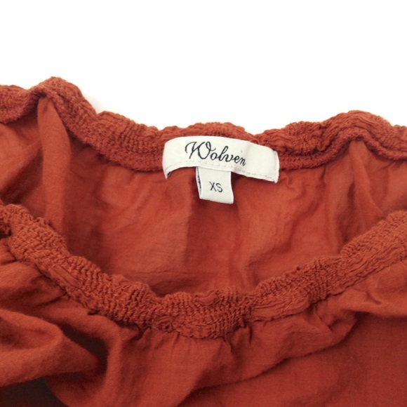 Wolven for Anthropologie Smocked Bubble Top - Picture 5 of 6